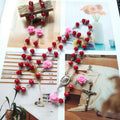 Chapelet rouge et rose