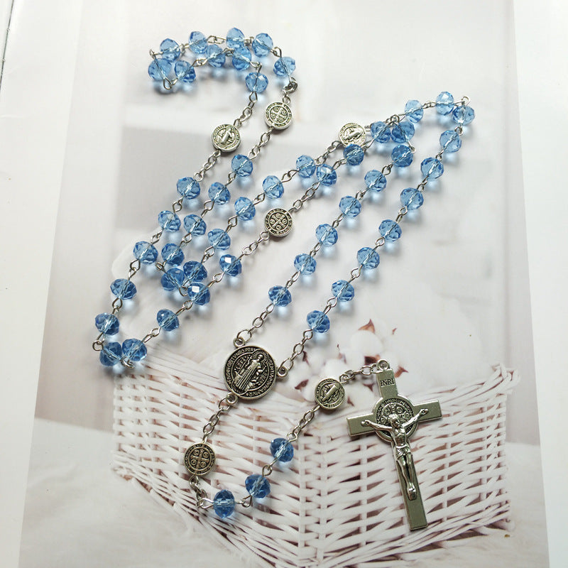 Chapelet saint Benoît bleu