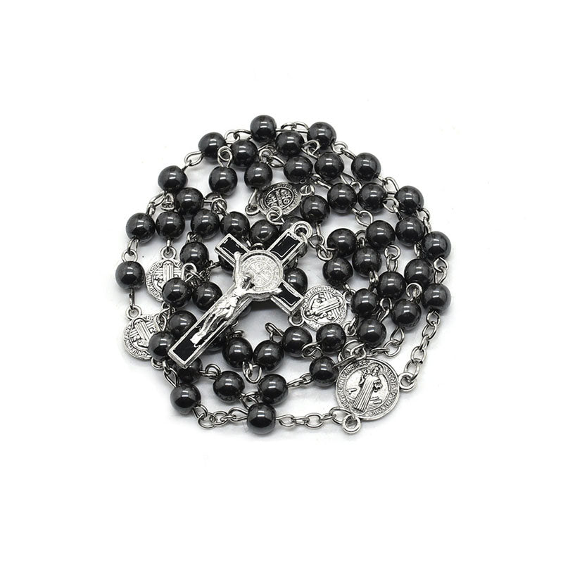 Chapelet saint Benoît croix noire