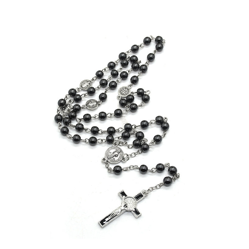 Chapelet saint Benoît gris anthracite