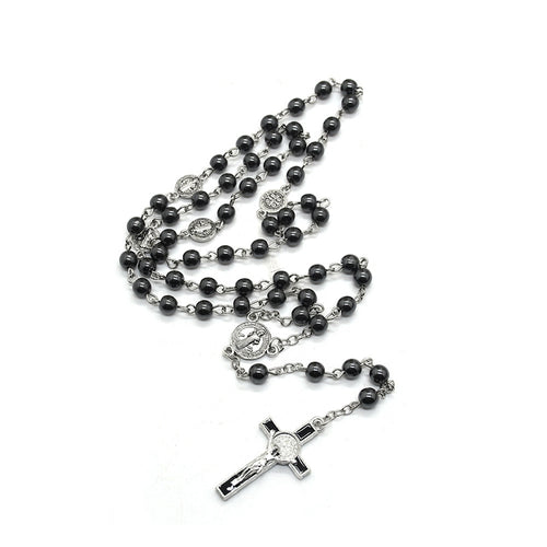 Chapelet saint Benoît gris anthracite