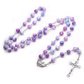 Chapelet violet et bleu