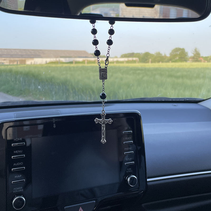 Chapelet voiture rétroviseur